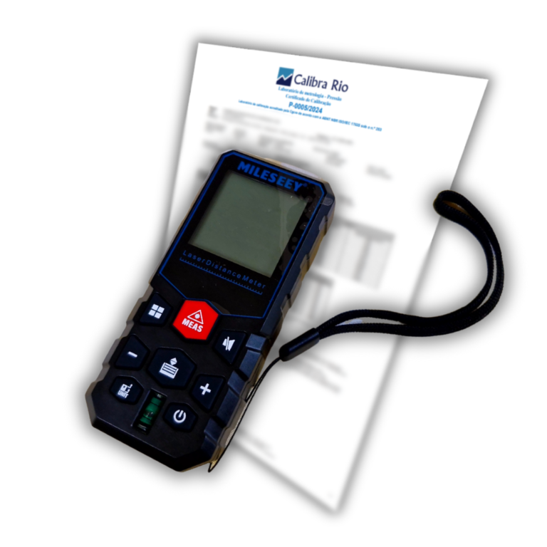 Trena digital a laser Mileseey X5 de 40 m com Certificado de Calibração Rastreável