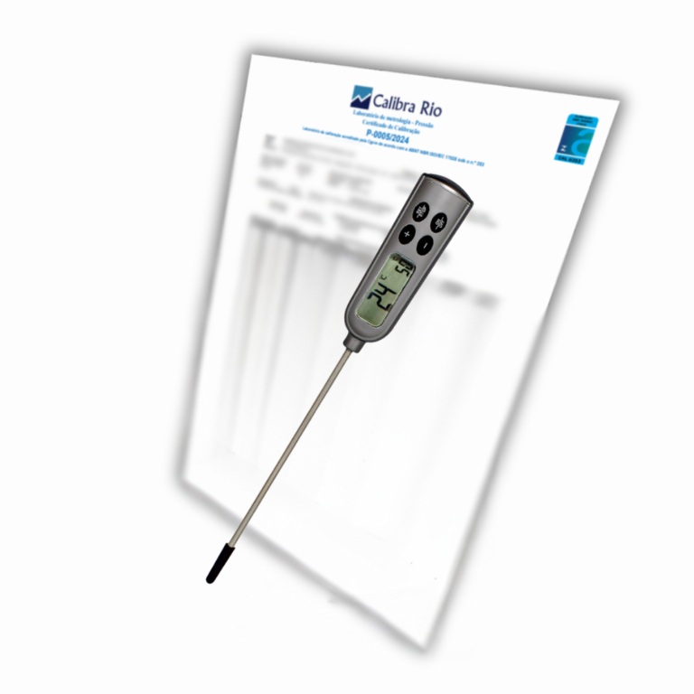 Termômetro Tipo Espeto Digital de -50°C a 300°C com Haste de 145 mm - 9791 Plus - INCOTERM - com Certificado de Calibração com Selo de Acreditação (RBC)